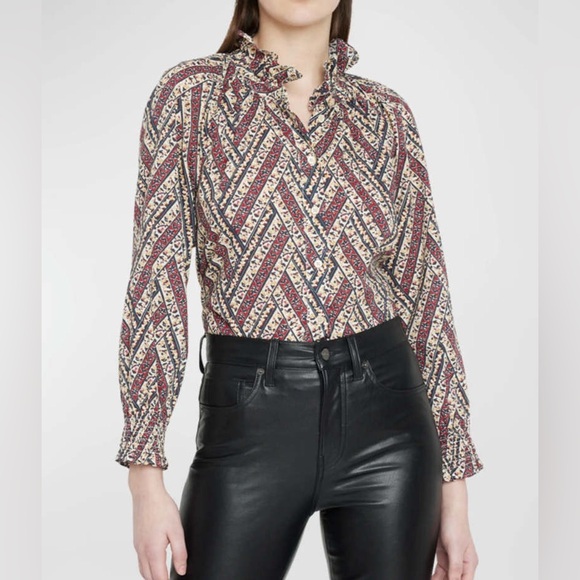 Veronica Beard Calisto Button-Down Shirt Size M - Picture 4 of 11